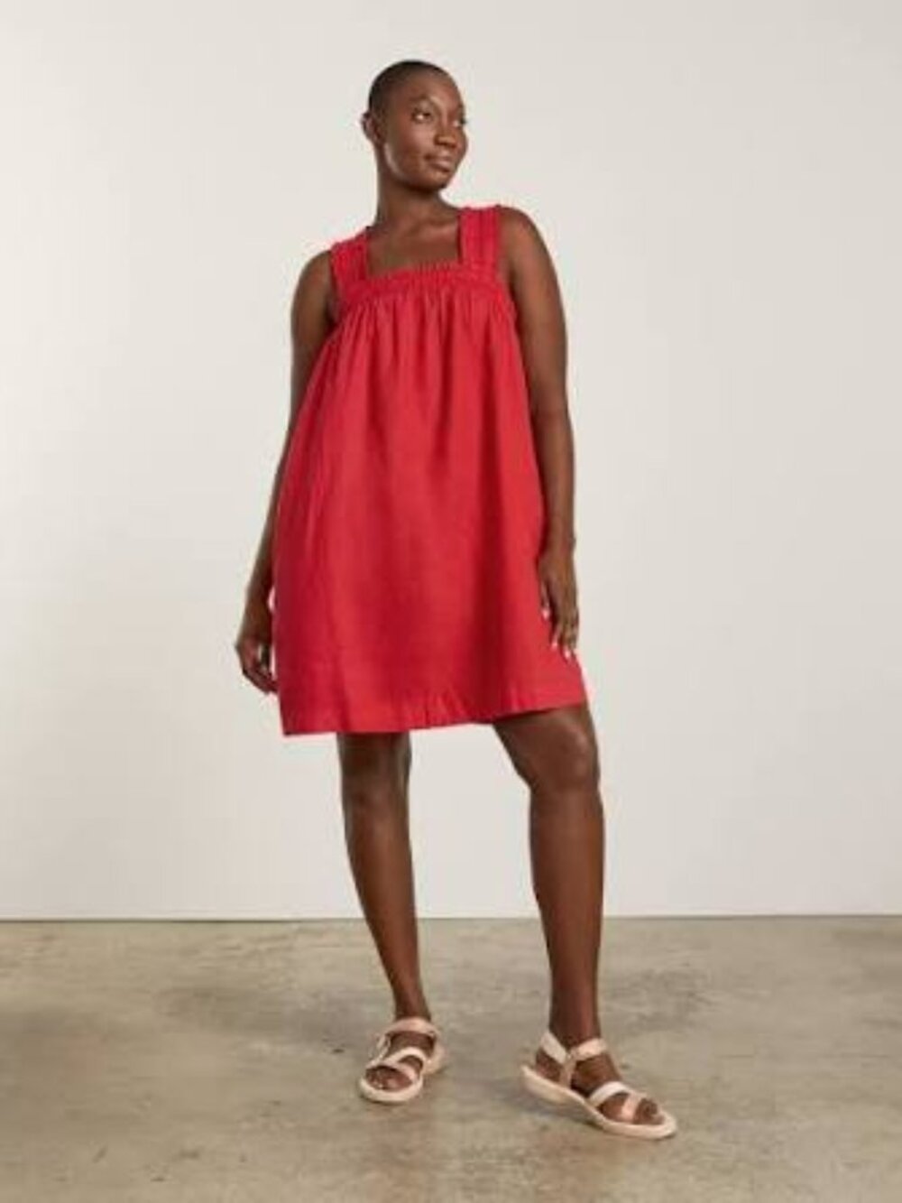 Everlane The Smocked Linen Dress (XS,NWT)